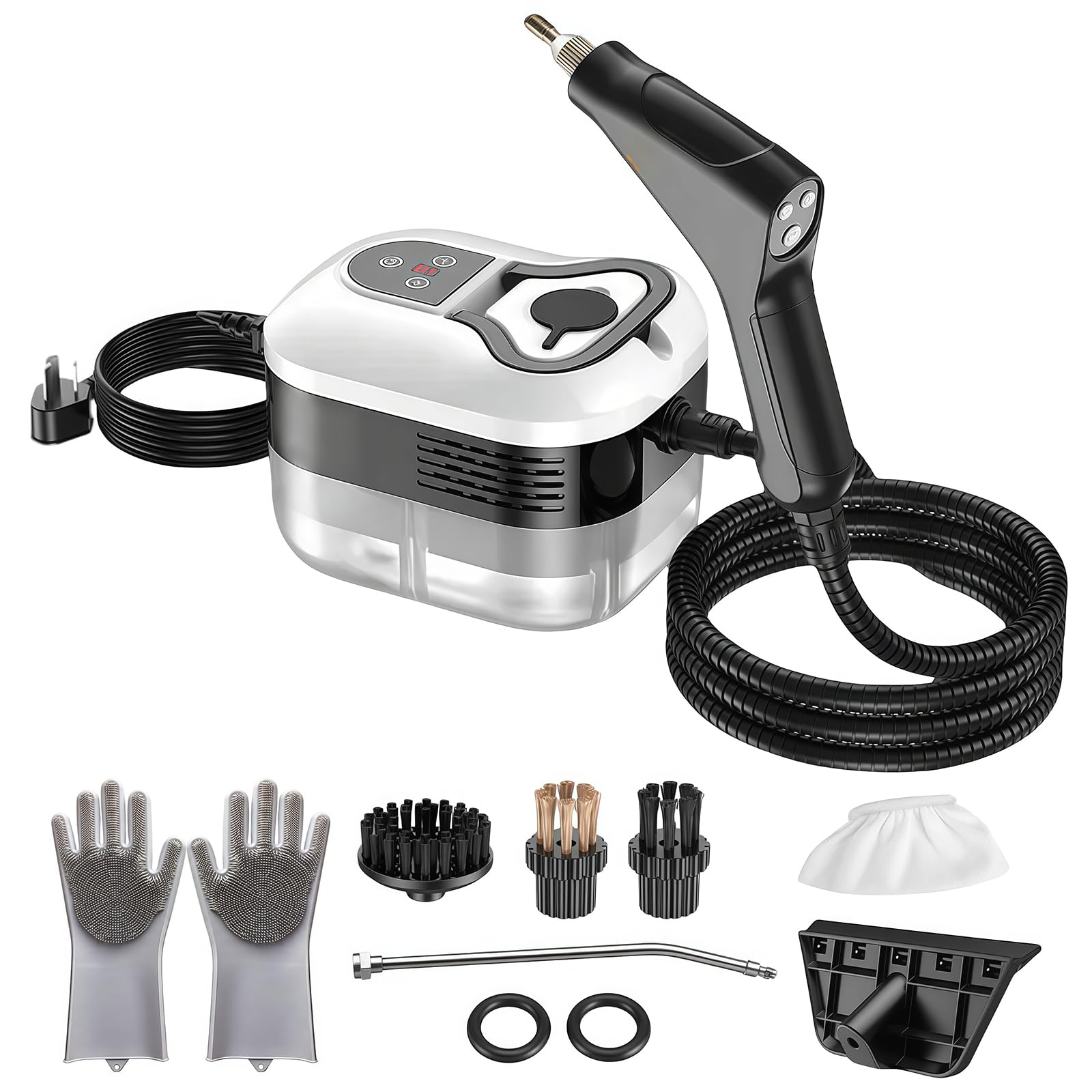 Kuvictewl Handheld Steam Cleaner for Home & Car, Multi-Steam Settings with 15s Fast Heat-Up, 250°F Deep Cleaning for Kitchen/Bathroom/Floors (Model-2025)