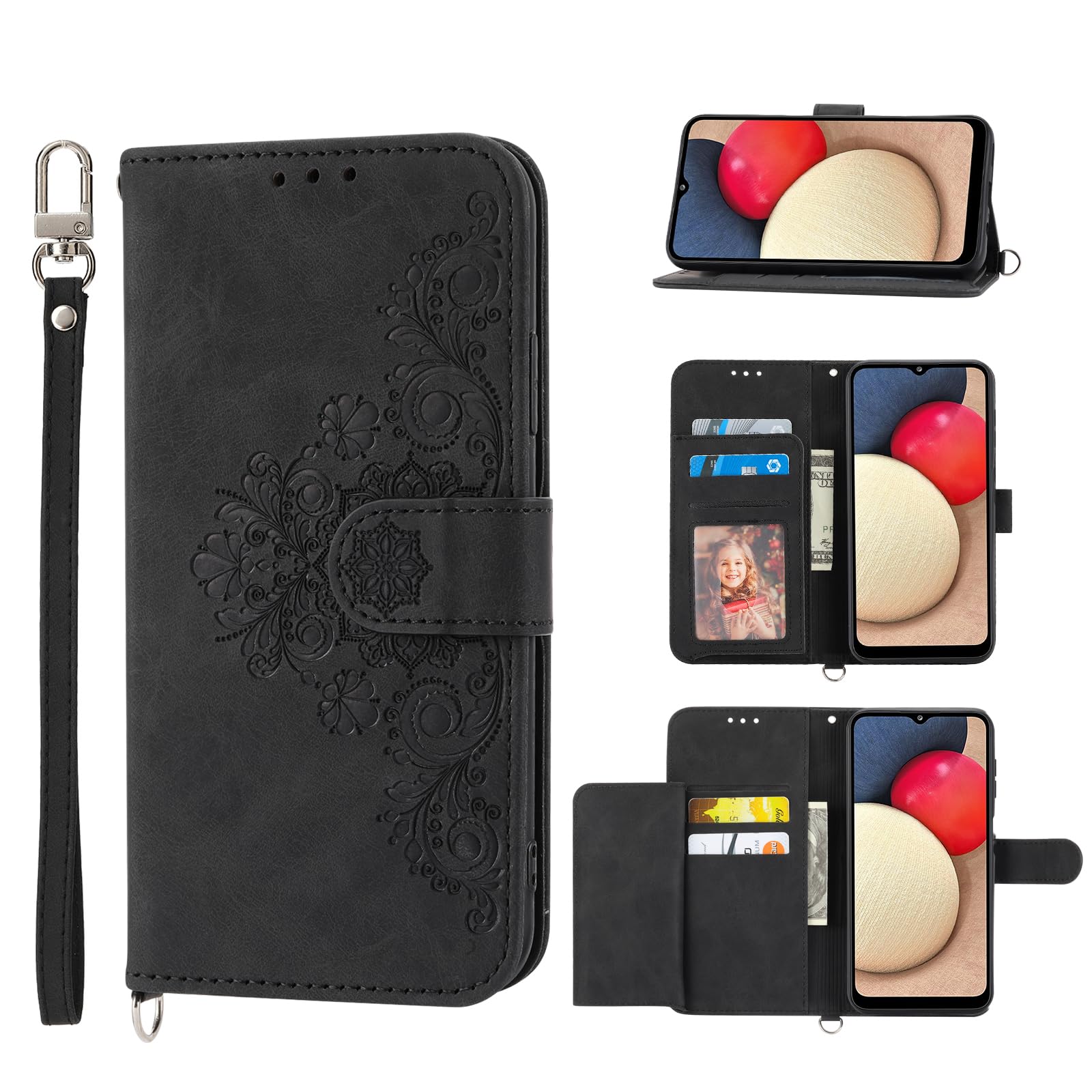 Custodia Portafoglio 2-in-1 In Vera Pelle Marrone Per Sony Xperia 1 V - Staccabile Magnetica Con Slot Per Carte - 4