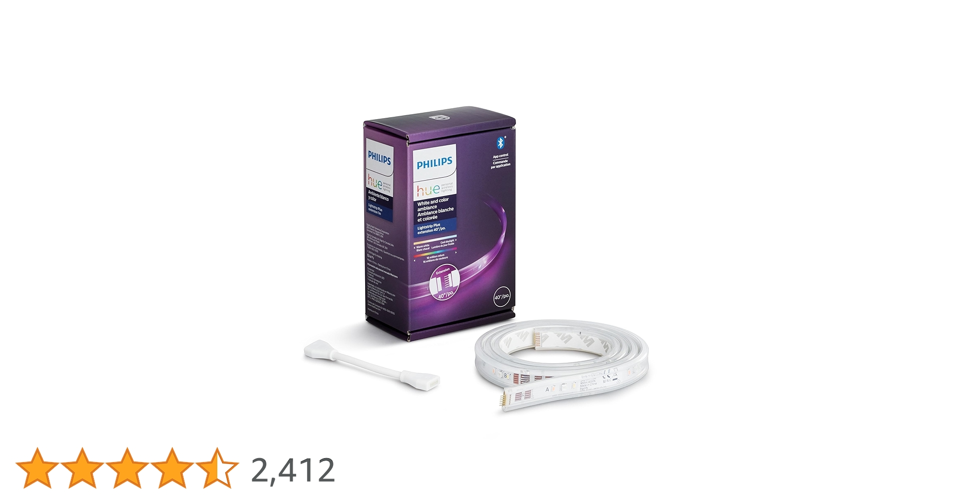 Philips Hue Lightstrip Plus extention 5個 Hue Lightstrip Plus Extension 40 inch | Philips Hue EN-CA