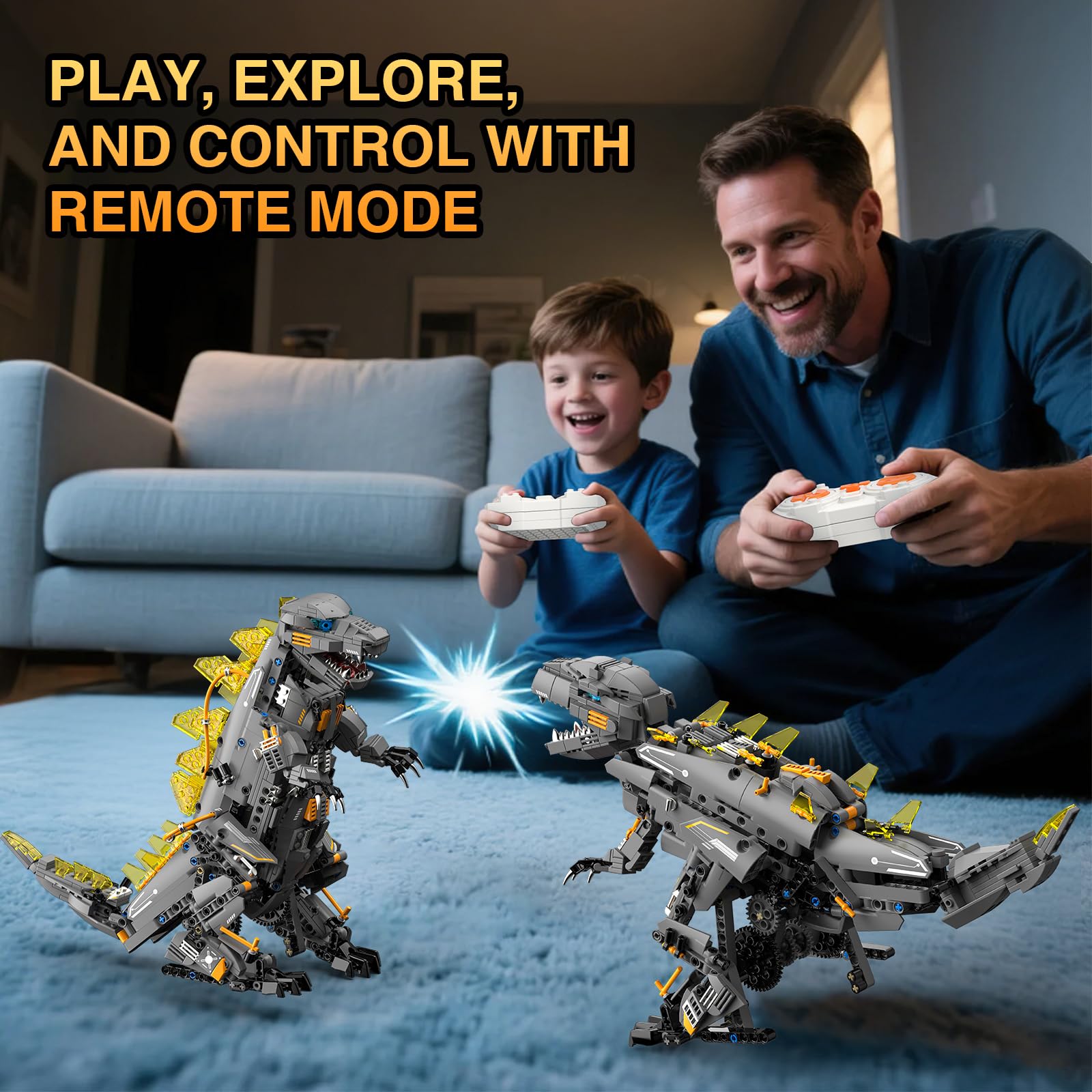 Sunrad 5 en 1 Technic Remote Controlled Construction Toy with App & Remote Control Technic Robot Dinosaur Construction Kits 935 Pieces, Robot Children for Boys, RC Toy Gift for Children from 8-14+