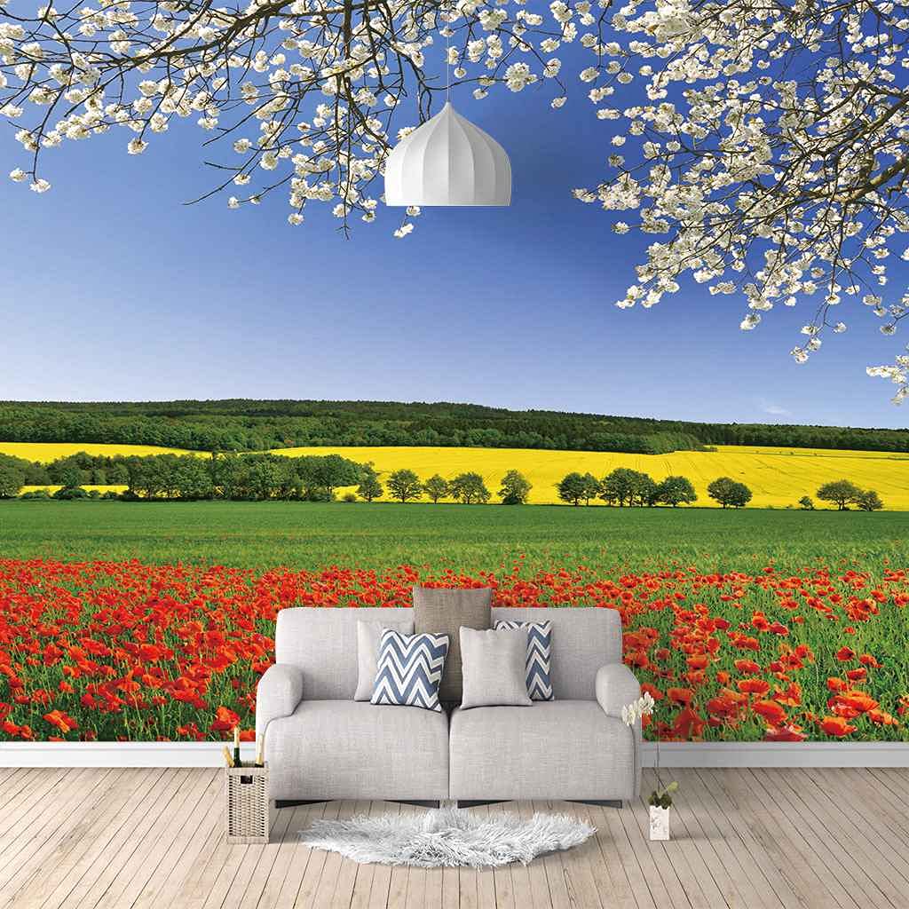 Papier peint toile auto-adhésif 3D effet trompe l'œil poster mural lessivable 200x140 cm