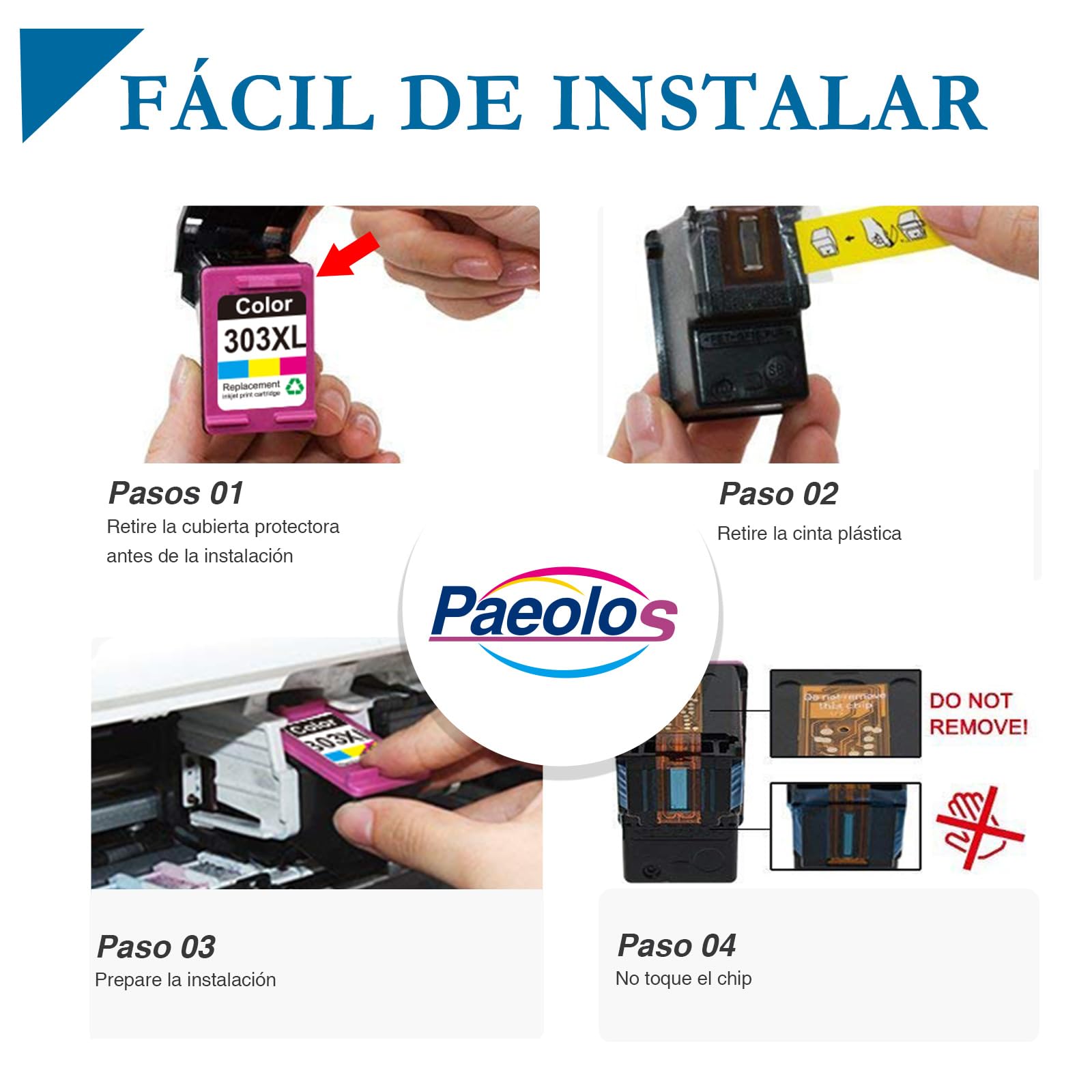303XL Cartuchos Remanufacturados para Tinta 303 XL Negro e Color Compatible para HP 303 Cartucho para Envy Photo 7134 7830 6232 6230 7130 6220 6234 7100 7155 7800 7834 7855 78855 7885 Tango X