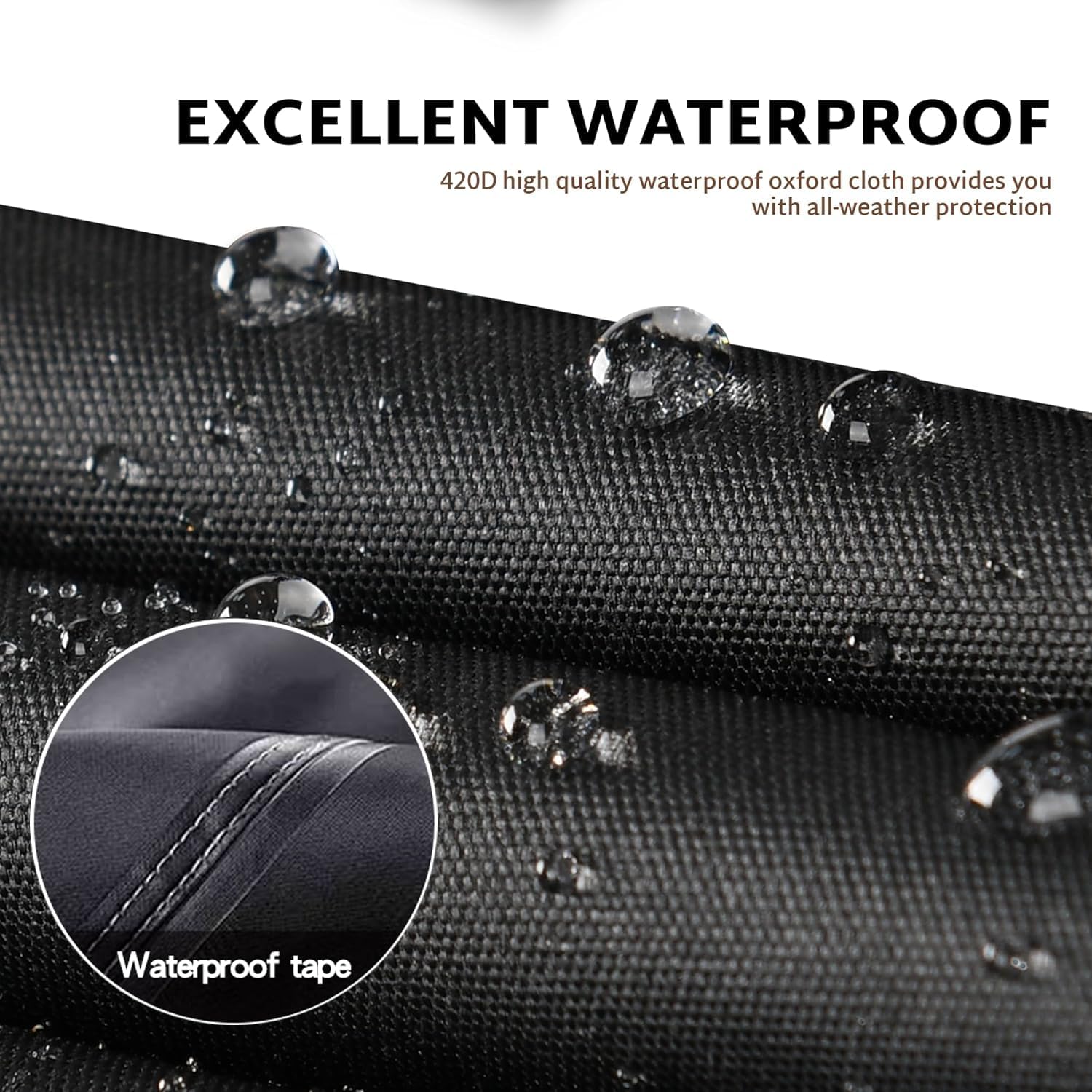 Heavy Duty Waterproof Boat Cover, PU Marine Grade Polyester Boats Covering, UV Resistant Bass Boat Cover, Fits V-Hull Tri-Hull Fish&SkiBoat, Runabout (17'-19', Beam Width up to 96")