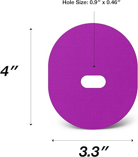 Miniatura 3 de SIMPATCH Guardian, parche adhesivo Enlite (paquete de 25) - Adhesivo impermeable, parches CGM (morado)