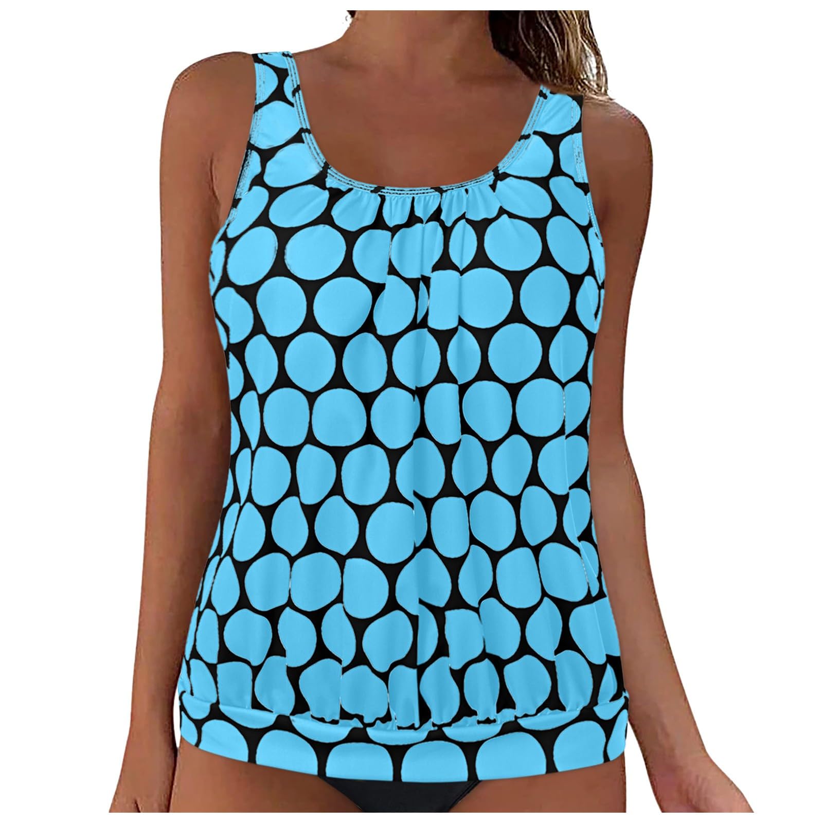 Bañador parte superior push up con reductor de vientre plano y halter 6
