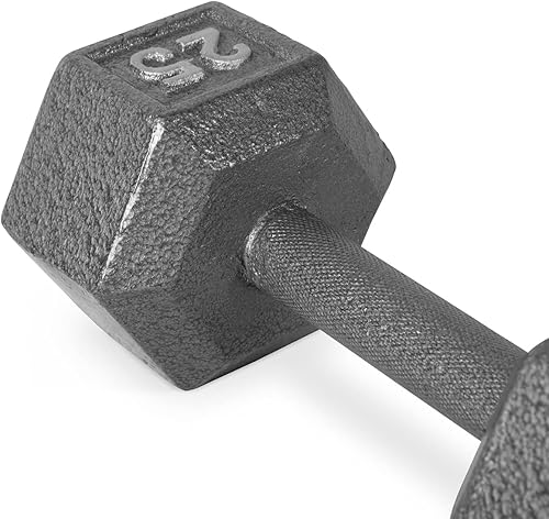 Miniatura 3 de WF Athletic Supply Mancuernas hexagonales sólidas de hierro fundidonegro, juego de 2 pesas libres de entrenamiento de fuerza para mujeres y hombres,