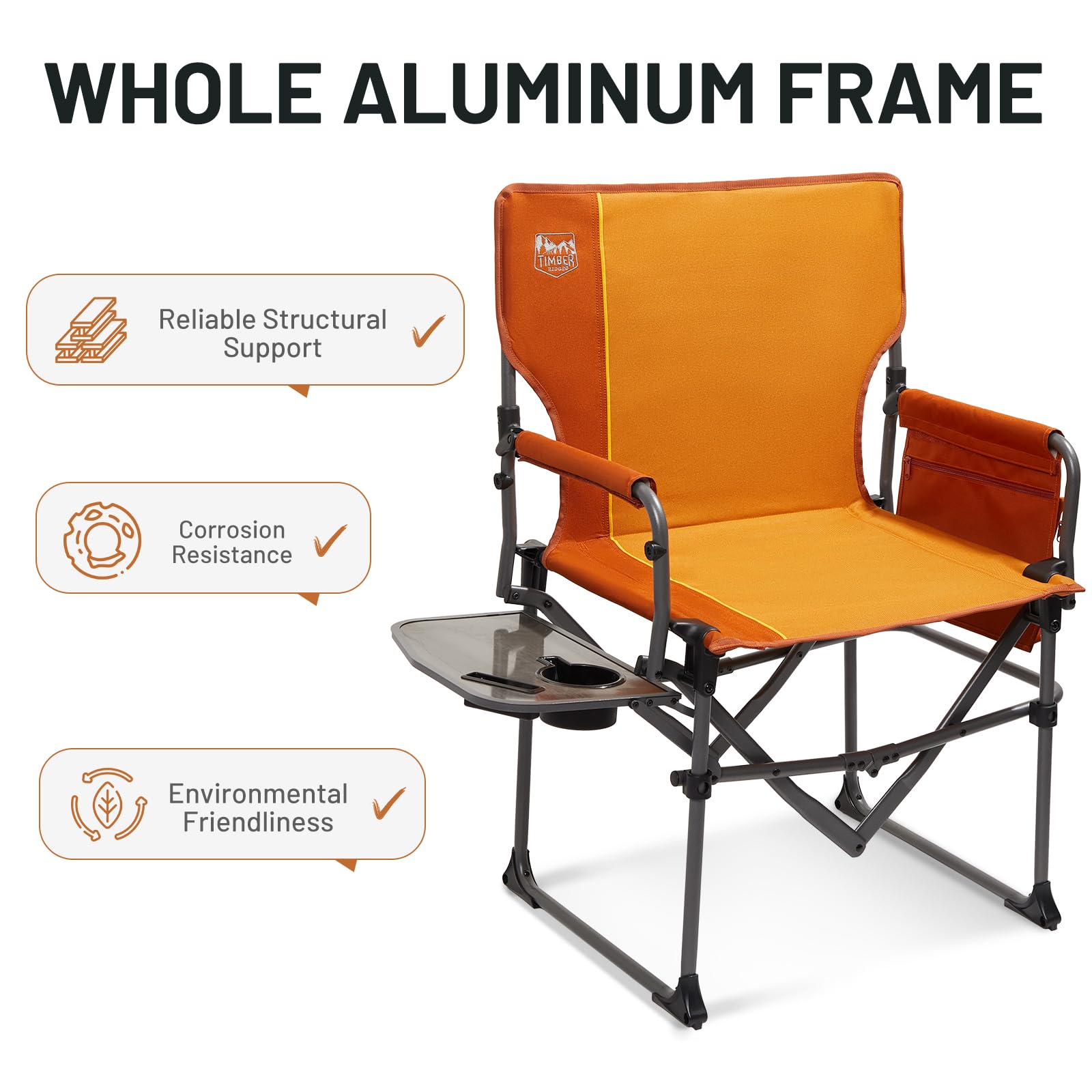 Folding Chairs Timber Ridge Chair With Side Table Camping Chair