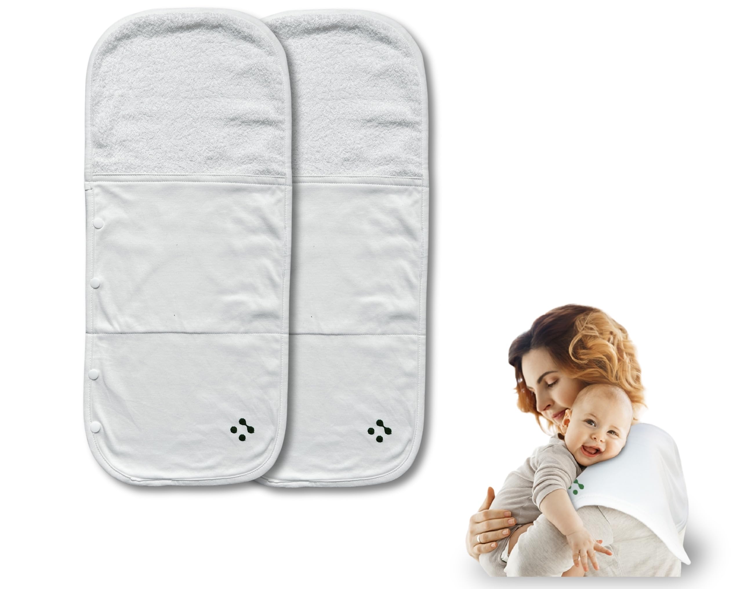 Muselinas Bebe Algodon 60x25 - Para eructos Recién Nacidos – Doble Capa con Bolsillo Térmico - Alivio Cólicos Bebé y Gases