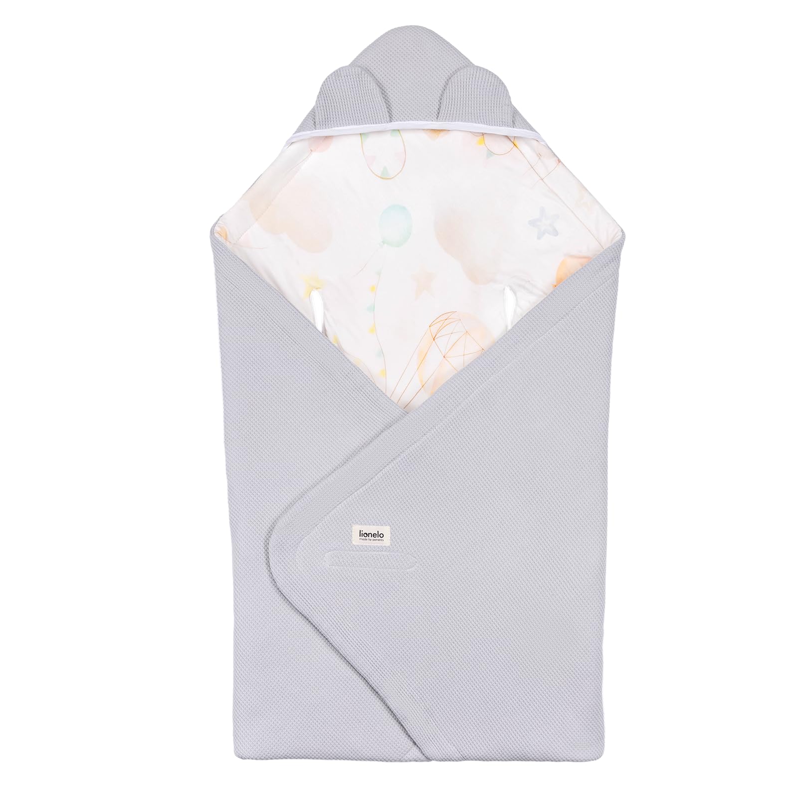 lionelo Travel Swaddle Blanket 90x90 cm for Babies Crafted for Car Seats Strollers & Carrycots - Image 2