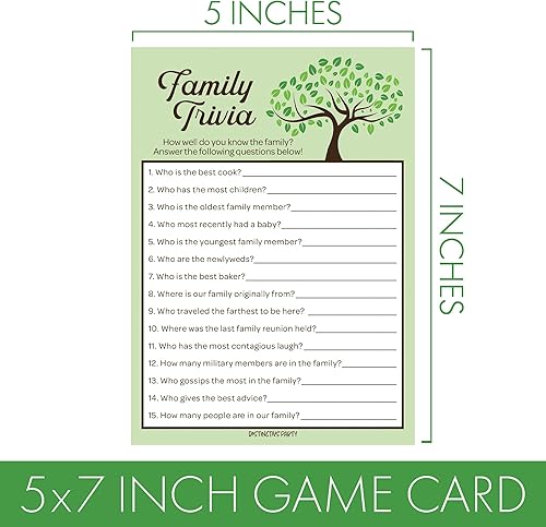 Miniatura 3 de DISTINCTIVS Family Reunion Game Pack  Trivia familiar, más probable, pelea familiar y encuentra al miembro de la familia  Paquete de 4 juegos para