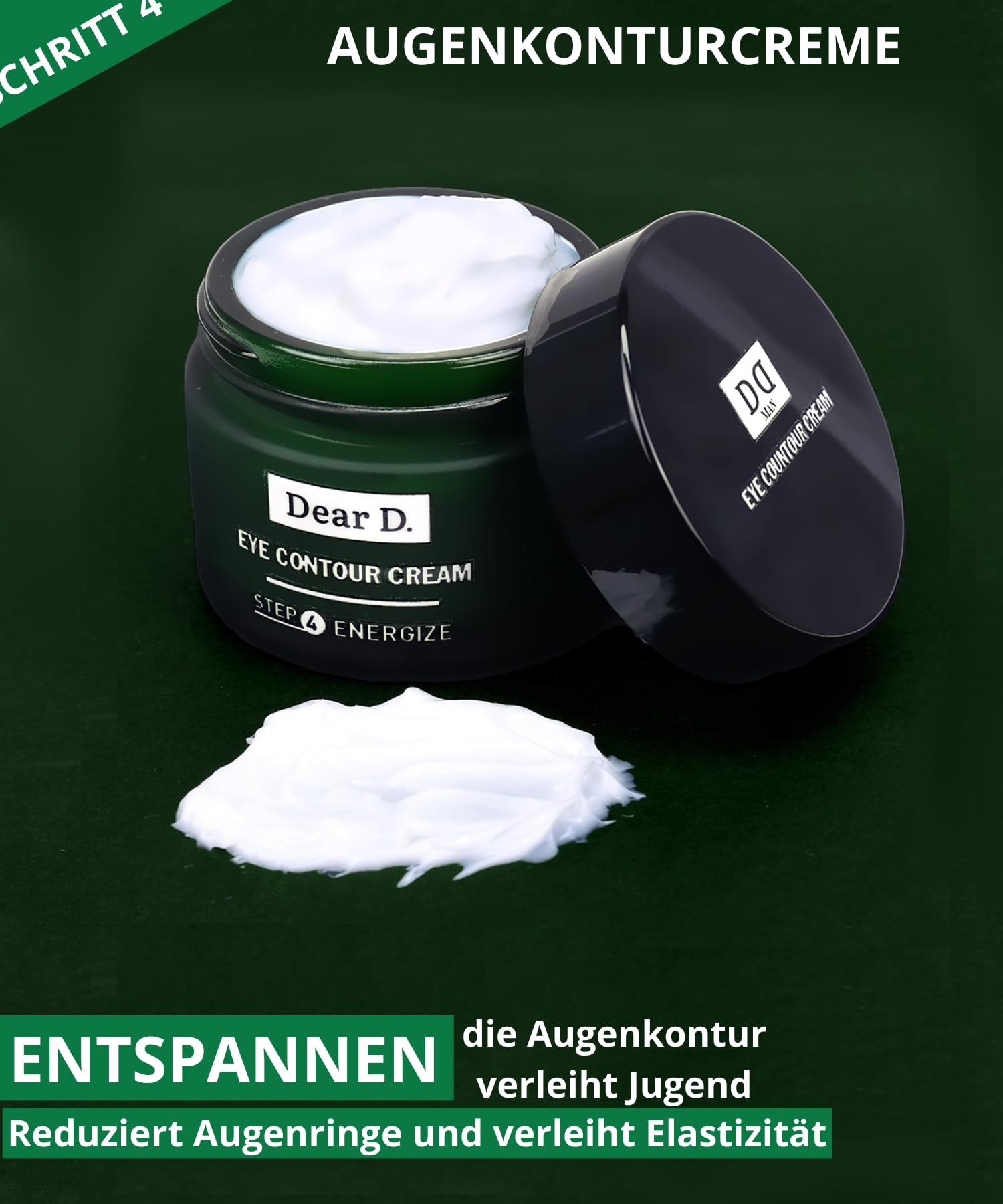 Dear D. Box Kit Hautpflege für das Superior-Gesicht | 4-Schritte-Routine mit Gesichtswäsche, Gesichtspeeling, Feuchtigkeitscreme, Augenkonturcreme | Set Hautcremes für Männer Made In Italy