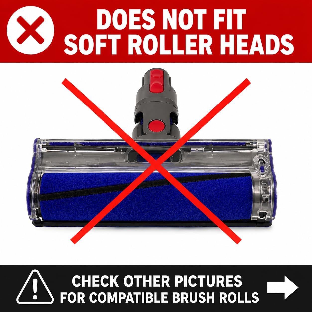 Brush Roll Bar & 2 Filter Sets Compatible with Dyson V8 SV10 Cordless Vacuum, Replaces Brush 967485-01