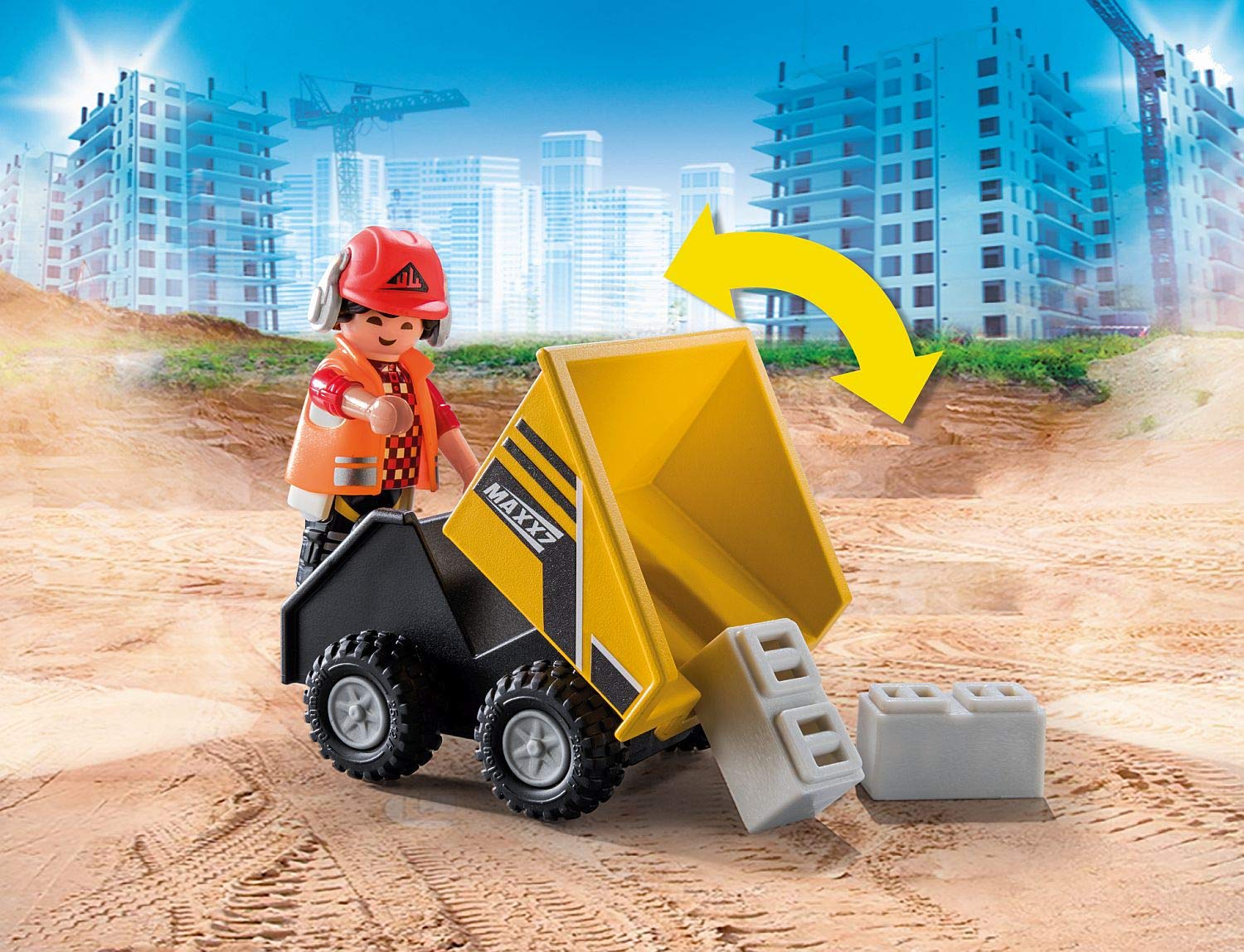 PLAYMOBIL City Action 70742 Chantier avec Camionnette A partir de 4 Ans