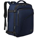 Weekender Backpack, Large Capacity Travelling Suitcase Backpack with Strap for Clothes, Expandable Flight Approved Business Carry on Daypack for International Travel, Blue