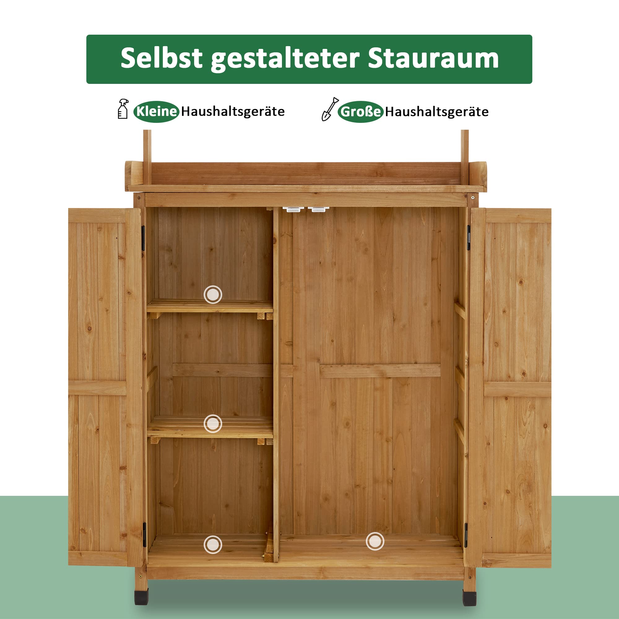 M MCombo Table de Jardinage en Bois résistante aux intempéries avec Plan de Travail Naturel