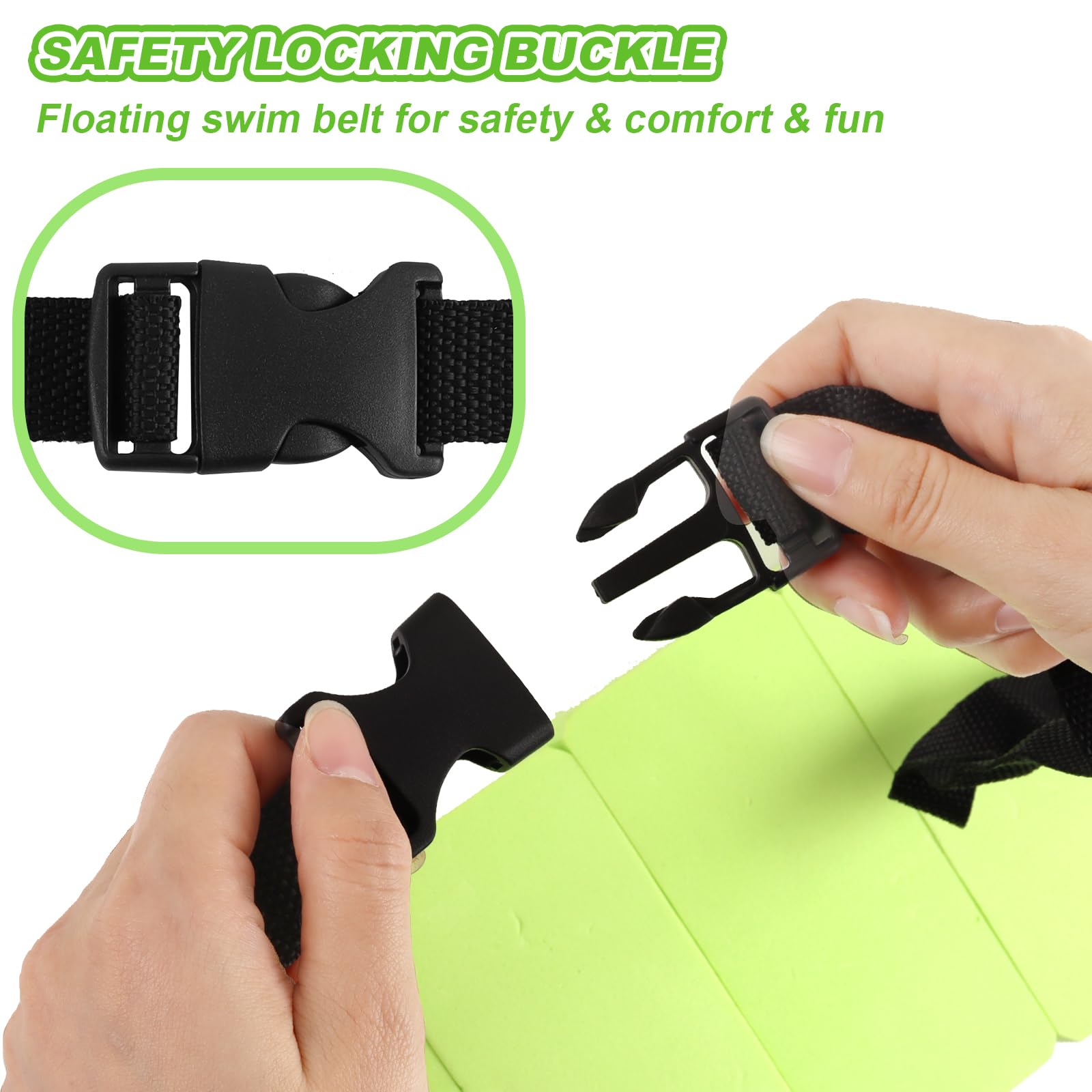 CinturóN de Natación Niños 3-6 Años, Cinturón de Natación Ajustable Ayuda A la Natación Infantil con 5 Cojines de Natación Eva, Cinturón Flotador de NatacióN para Niños de hasta 30 Kg - 4