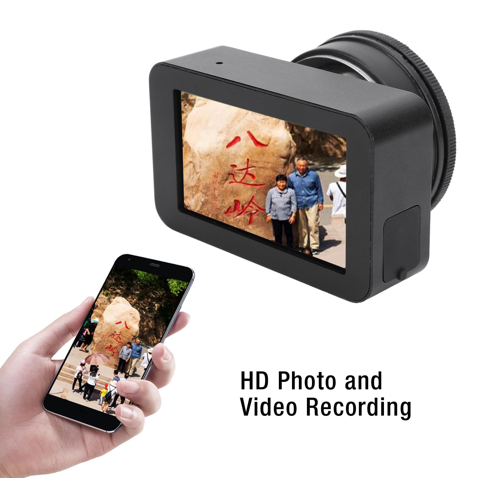 Cámara Ocular Electrónica Telescópica con Pantalla a Color de 3 Pulgadas, 4K a Todo Color, Cámara Telescópica de Visión Nocturna con Poca Luz para Miras de 22 Mm a 46 Mm (Sin