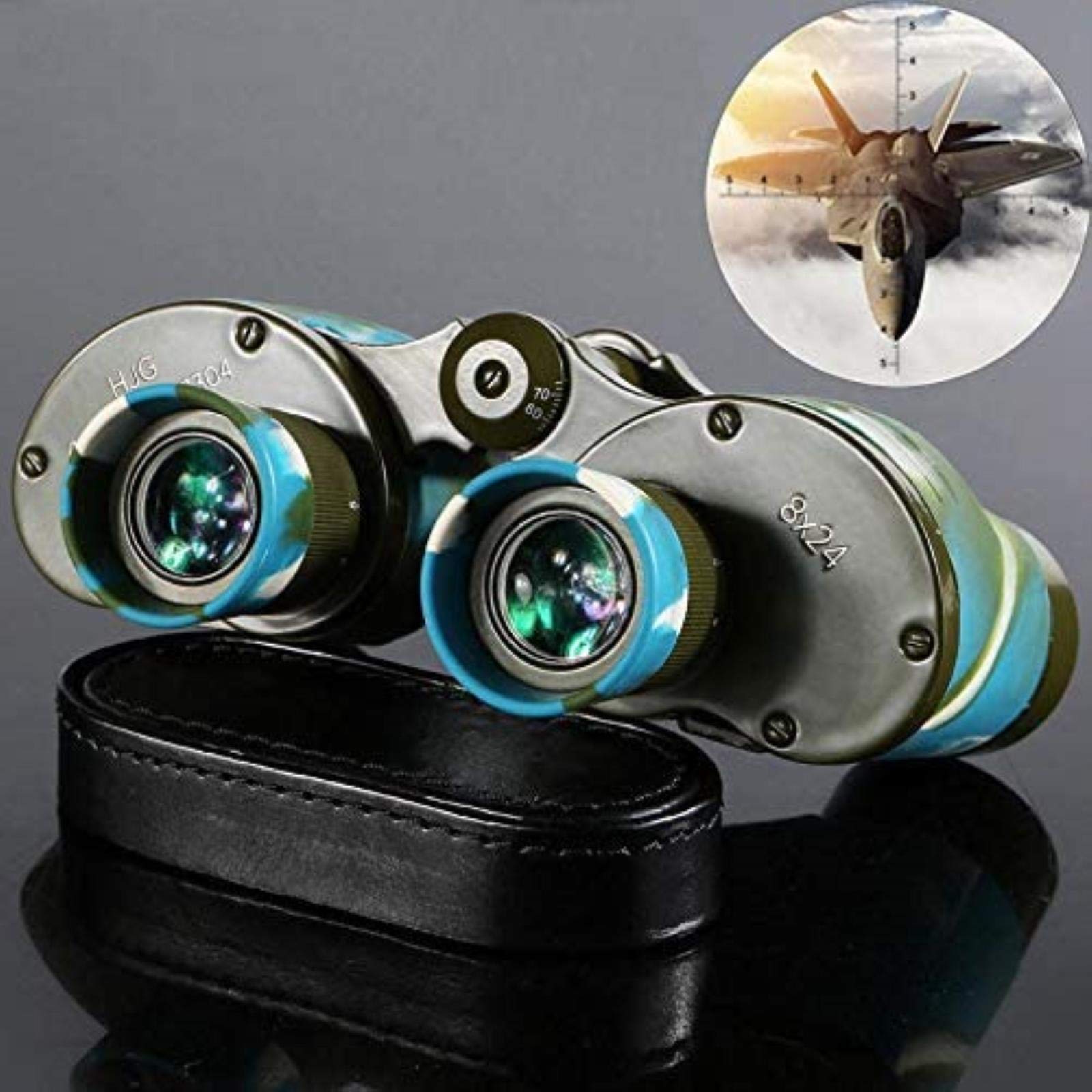 Telescopio portátil Alta Potencia, binoculares Metal con Revestimiento HD, Ideal para Viajes y acampadas Interiores y Exteriores.