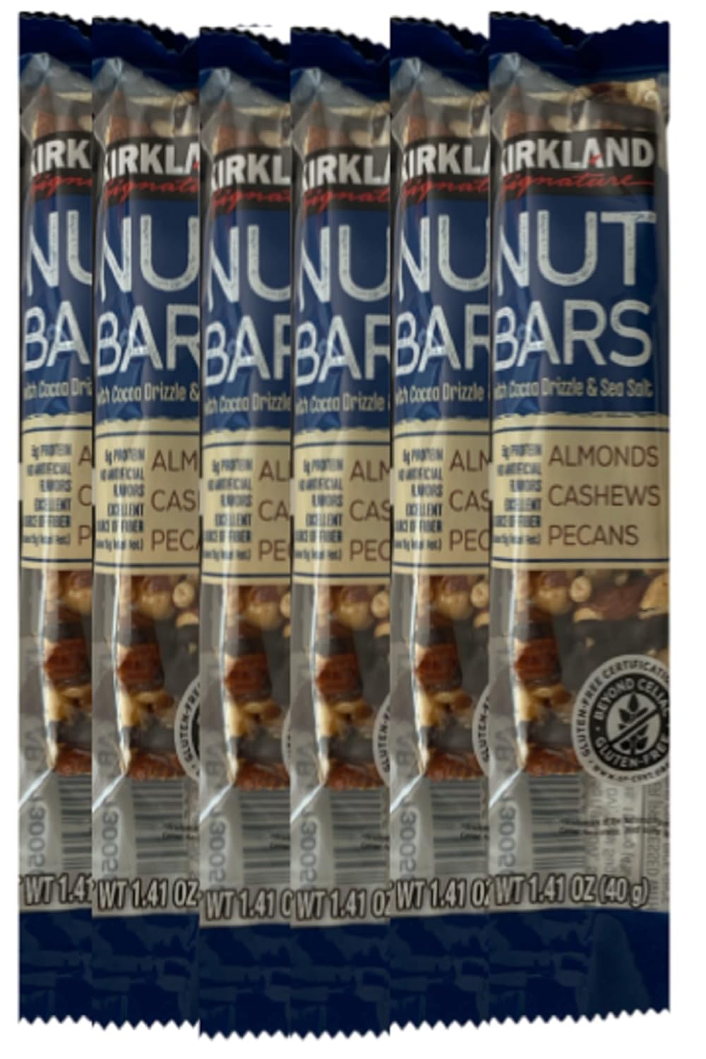 Nut Bars With Cocoa Drizzle & Sea Salt Almonds Cashews