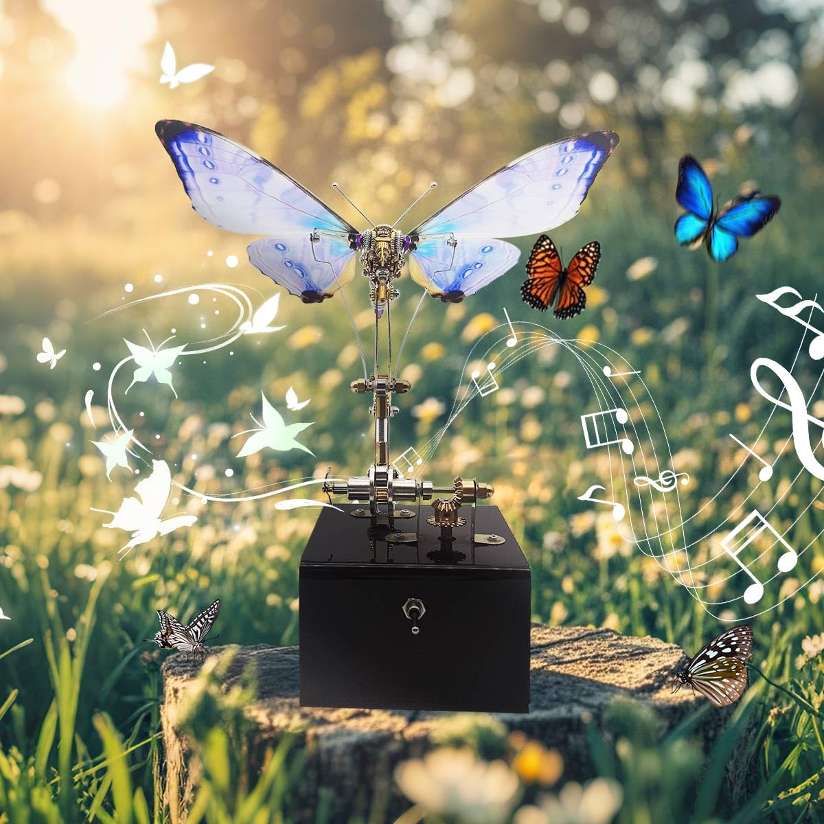 Steampunk - Puzzle in metallo 3D per adulti, con farfalla, 300 pezzi, per il montaggio fai da te