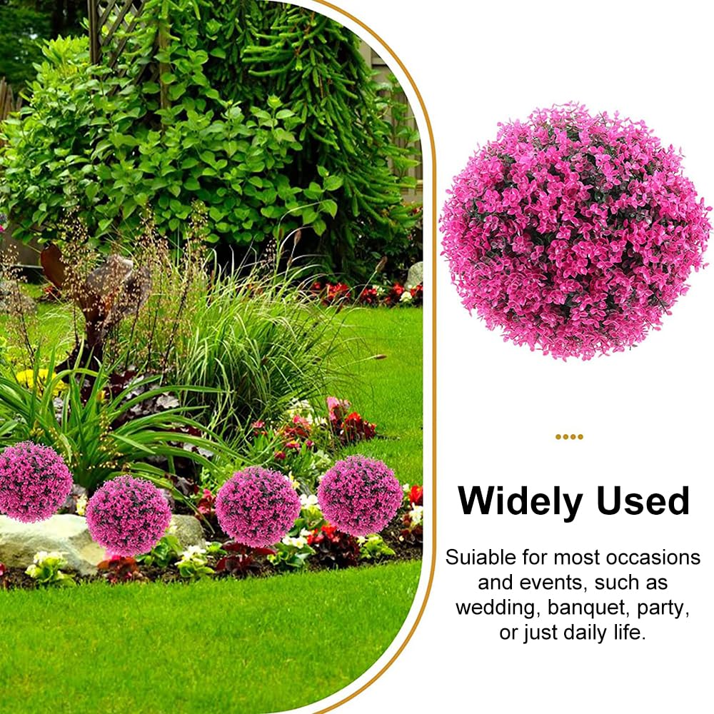 Lot De 2 Boules Topiaires De Plantes Artificielles, Boule Décorative En Faux Buis, Boules Décoratives De Plantes Violettes Pour Jardin, Balcon, Jardin, Mariage Et Décoration D'intérieur(Size:30cm)