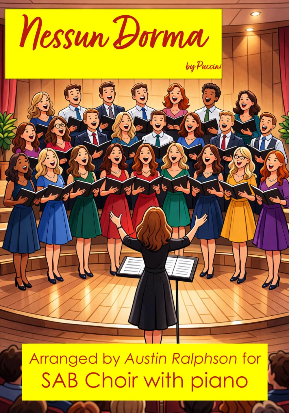Nessun Dorma - 3 part choir or vocal SAB with piano: With FREE BACKING TRACKS to sing along to (Vocal / choral music)