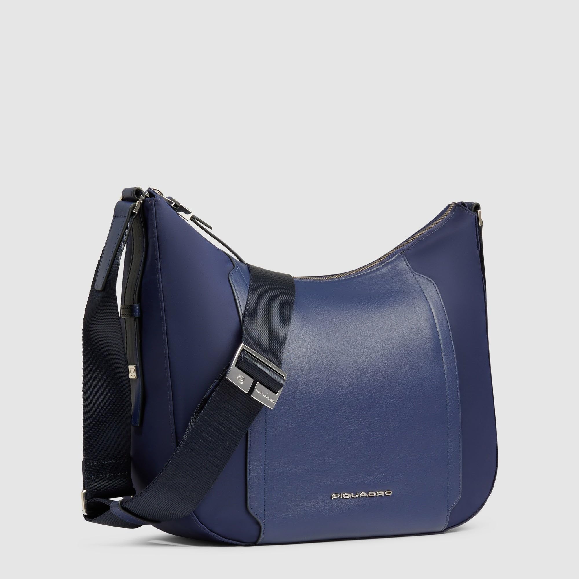 PIQUADRO – Borsa a Tracolla da Donna - porta iPad – Pelle e tessuto – Linea Circle