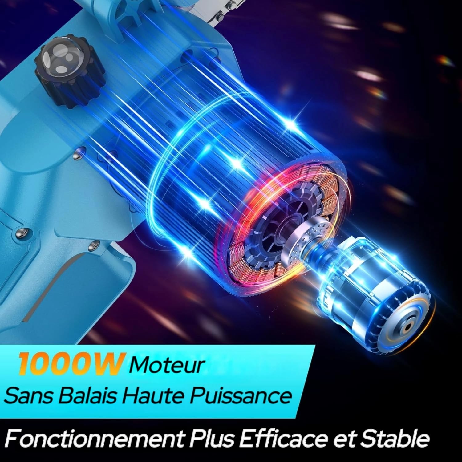 Mini Tronconneuse à Batterie 4000mAh, 1000W & 6 Pouces Tronçonneuse Électrique Sans Fil avec Graisseur Automatique & 2 Chaînes, Mini Tronçonneuse pour Branches et Jardin, Compatible avec Makita 18V | Tronçonneuse électrique portable avec 2 batteries, 1000