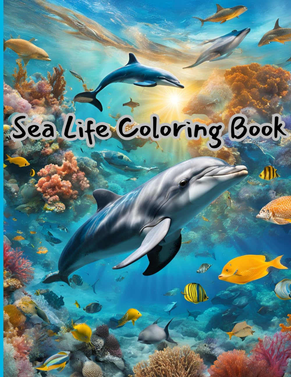 Sea Life Coloring Book: All ages use, fun illustrations of sea life animals
