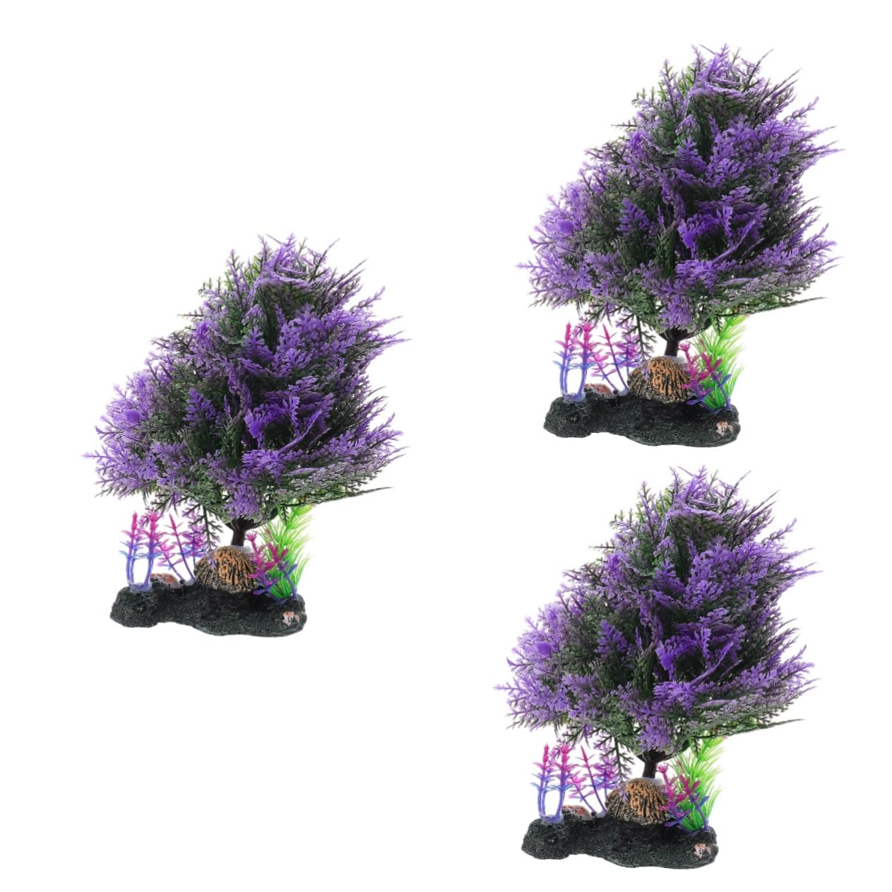 BESPORTBLE 3pièces Ornement Artificiel De Plantes Aquatiques Décoration Naturelle Pour Aquarium Et Fish Tank Accessoire De Paysage Pour Amateurs De Poissons Simulation De Plantes Aquatiques