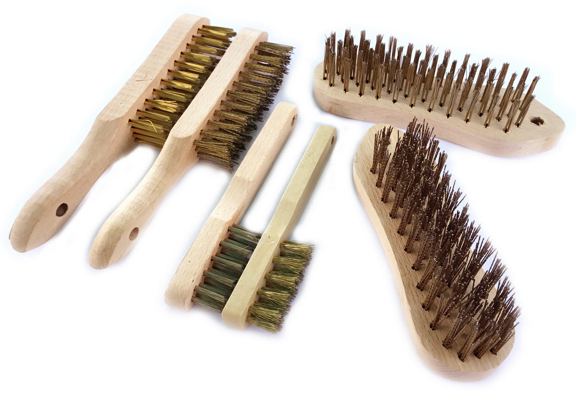 Kibros Assortiment 6 brosses métal soudeur violon bougie acier laitonné