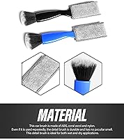 Vista 6 de Plumero universal 2 en 1 para limpieza de coche, herramienta de limpieza de coche, cepillo de doble cabeza, cepillo de detalles interiores