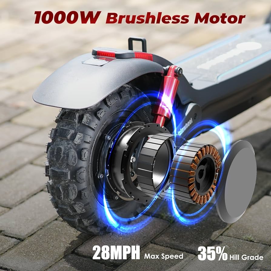isinwheel Electric Scooter, 1000W Off Road Electric Scooter