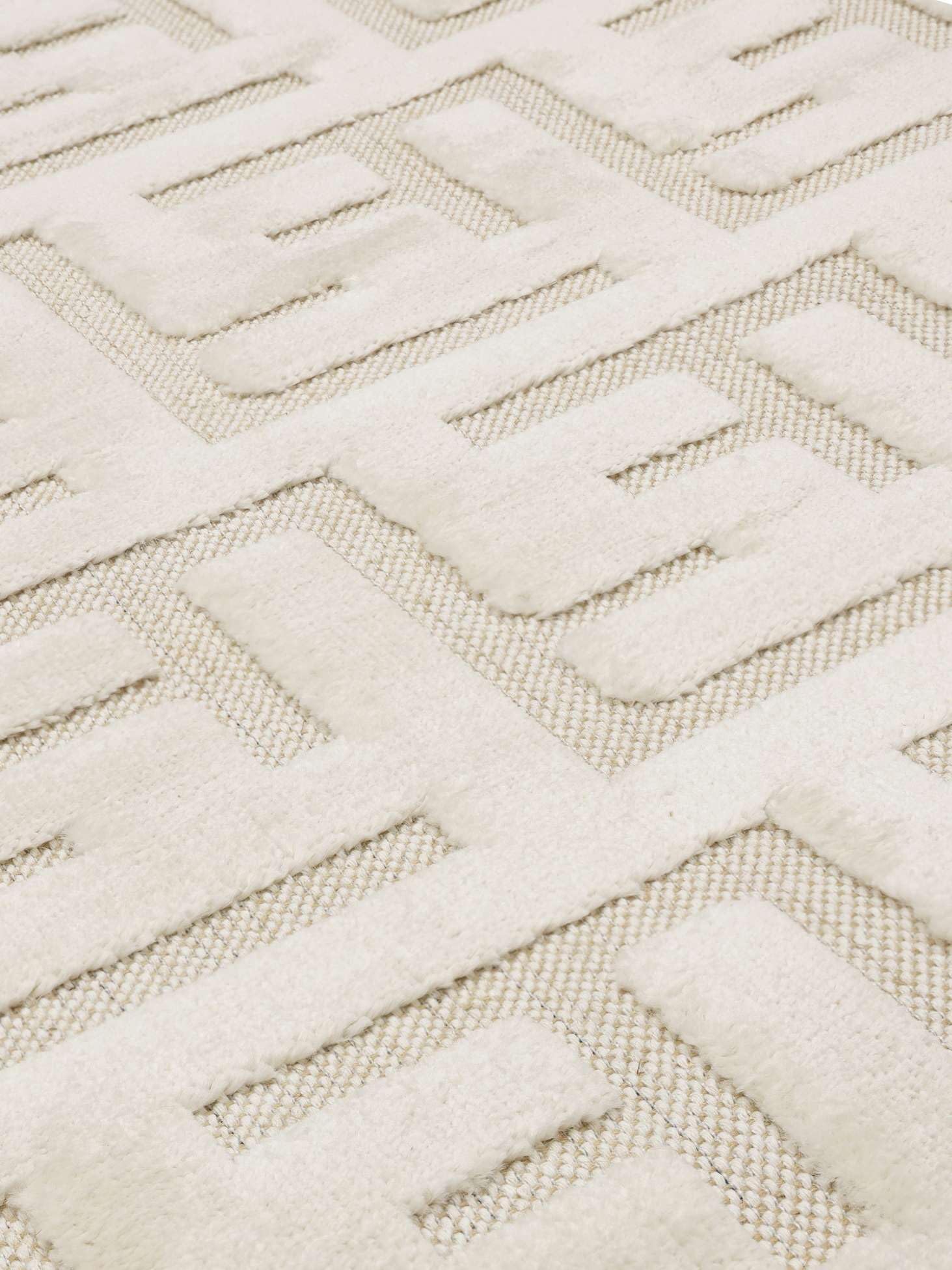 RugVista Dakari Alfombra, 200 x 200 cm, Blanco Crema | Cuadrado, Pelo medio, Limpieza en seco, Oeko-Tex 100