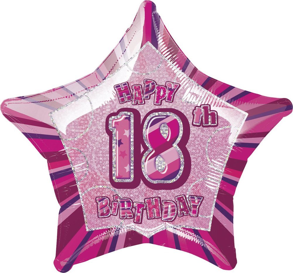 Unique Party 92068 - 9ft Foil Glitz Pink Happy 80th Birthday Banner — view 92