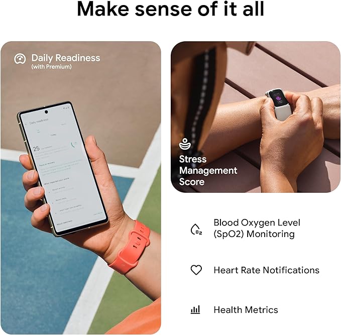 Fitbit Charge 6 Fitness Tracker with Google apps and GPS