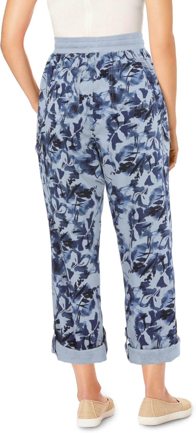 Woman Within Plus Size Convertible 2-in-1 Cargo Pant & Capri Elastic Waist