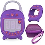JCHPINE Hard Case and Silicone Cover for JBL Clip 5 Ultra Portable Bluetooth Speaker Accessories, Soft Silicone Case for JBL Clip 5 Speaker Stand Up Holder (Purple)