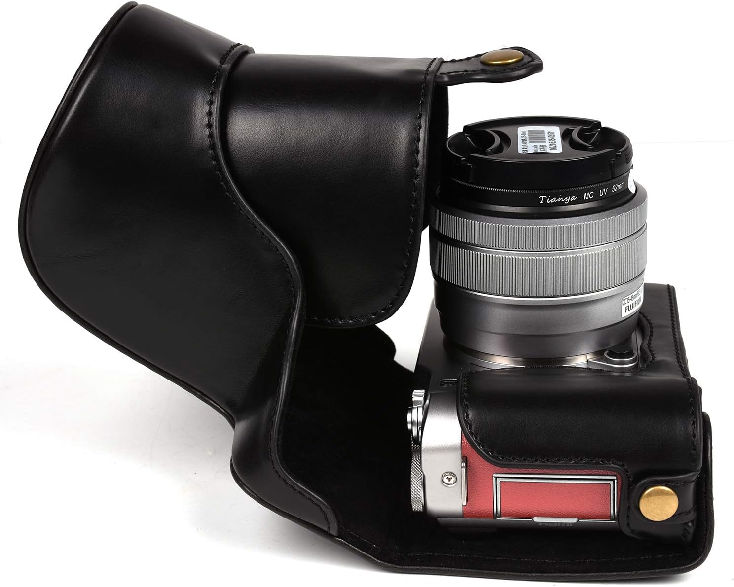 XEVN Camera case for Fuji X-A5/X-A3/X-A10 ase,Full Body ProtCective PU Leather Camera Case for Fujifilm XA3/X-A5/X-A10 with 18-55mm/ 15-45mm/ 16-50mm Lens Camera Bag + Neck Shoulder Strap