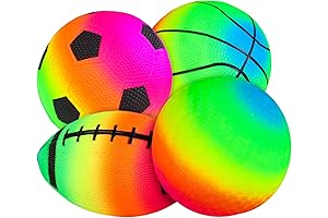 Hxezoc Inflatable Rainbow Sports Ball Set for Kids