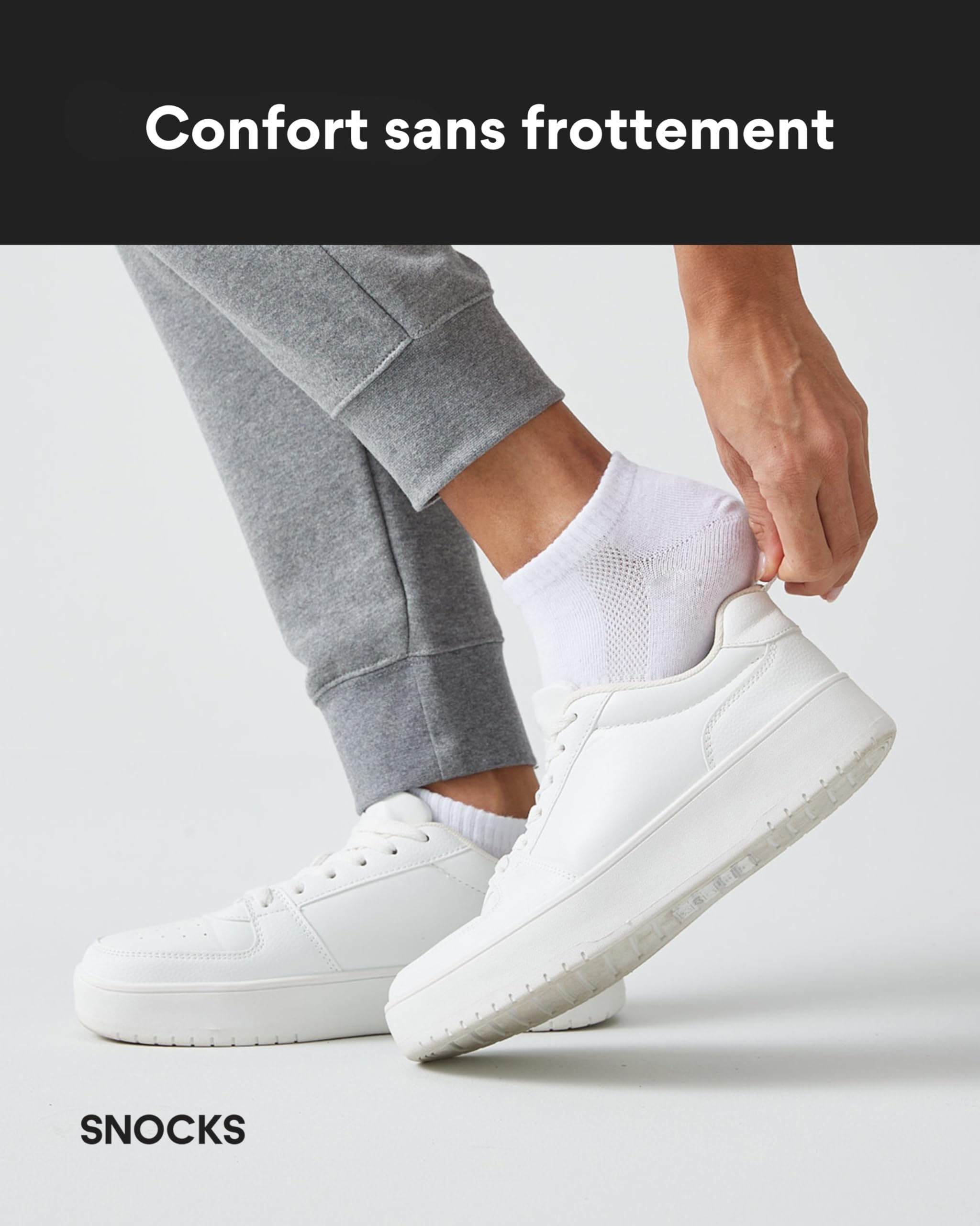 Snocks Chaussettes en Fibre de Bambou - Lot de 6 Socquettes Basses Homme et Femme - Chaussettes Douces et Respirantes Contre la Transpiration Taille 35-50