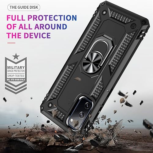 Miniatura 3 de Funda para Samsung Galaxy S20 FE, Galaxy S20 FE 5G con protector de pantalla HD, fundas protectoras de grado militar con anillo para Samsung Galaxy