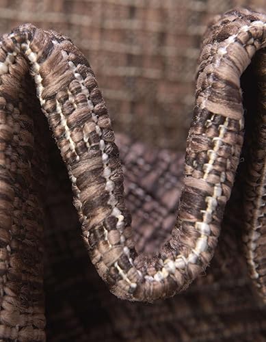 Vista 91 de Unique Loom - Colección Outdoor Border - Tapete para exteriores de borde suave - 5 pies 3 pulgadas x 8 pies, rectangular, azul/marfil azu/marfil