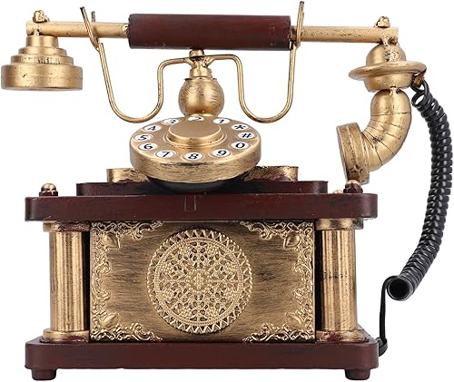 Adorno de modelo de teléfono vintage, decoración de teléfonos retro, material de resina de color a mano, ideal para decoración de ventanas de