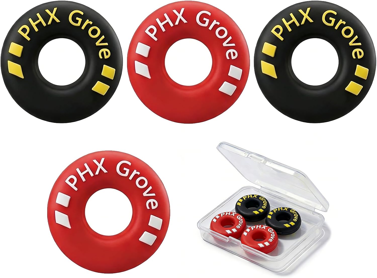 Tire-Shaped Tennis Dampener for Racket Strings with Storage Box