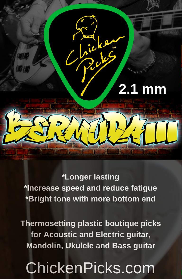 ChickenPicks kostki do gitary 2 x kostki kurczaka Bermudy III 2,1 mm