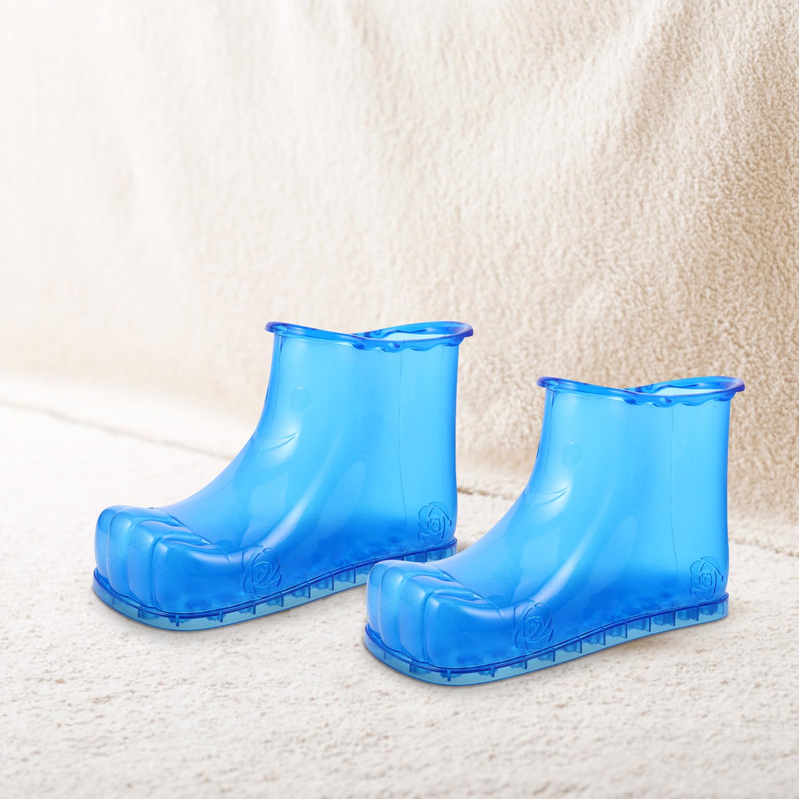TOPBATHY Fußbad Schuhe aus Pvc Hochgeschnitten mit Massagefunktion Kompakter Fußbadeschuh für Damen und Herren Tragbar für Zuhause und Reisen