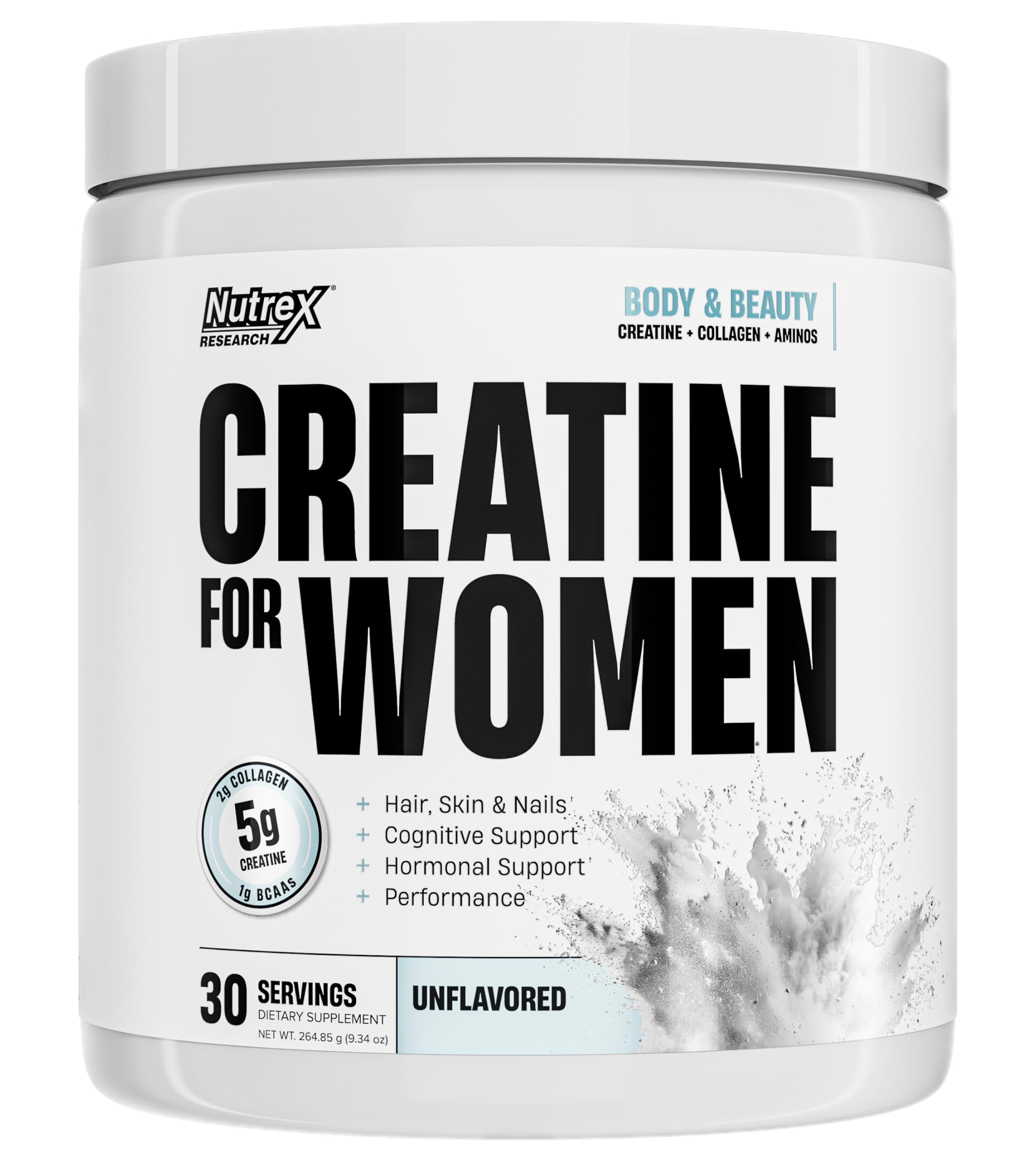 Nutrex Research Creatine for Women Booty & Beauty – Pink Lemonade | 5g Creatine, 2g Collagen, BCAAs & Hyaluronic Acid | Gluten Free, 30 Servings — Amazon image 10