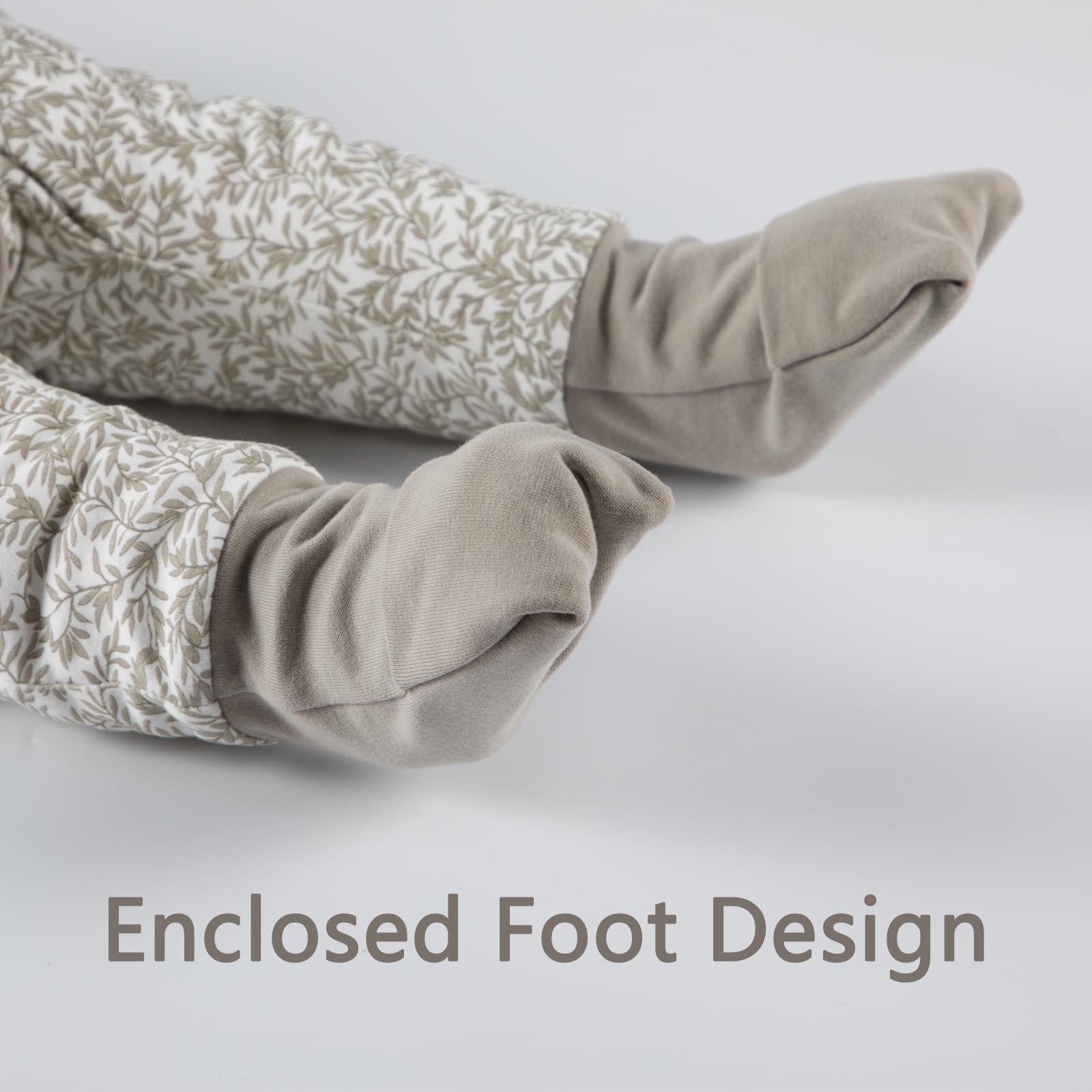 Mosebears Sacco nanna per bambino con gambe Sacco nanna per bambini foderato in caldo invernale con maniche staccabili, pigiama unisex per bambina