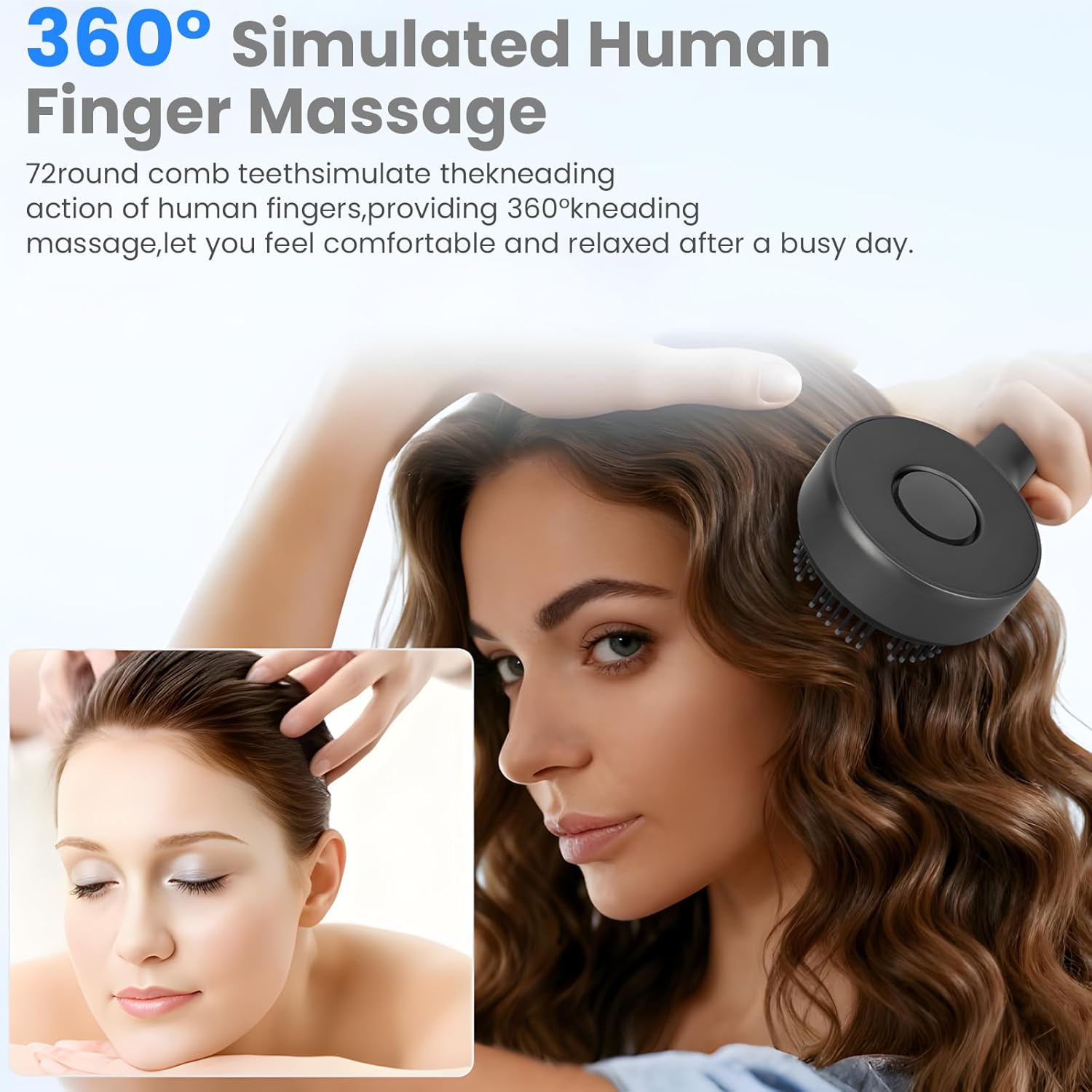 hair massager scalp Scalp Massager with Hair Oil Applicator Massage Hair Care Comb Hair Brush Electric Scalp Massager Hair Comb for Men Women Hair Scalp Massager Multifunctional Massage Comb(Grey)